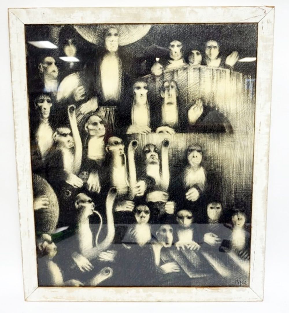 PETER GRAU PRINT: PETER GRAU FAMED PRINT, APPROXIMATELY 29 IN X 35 IN OVERALL