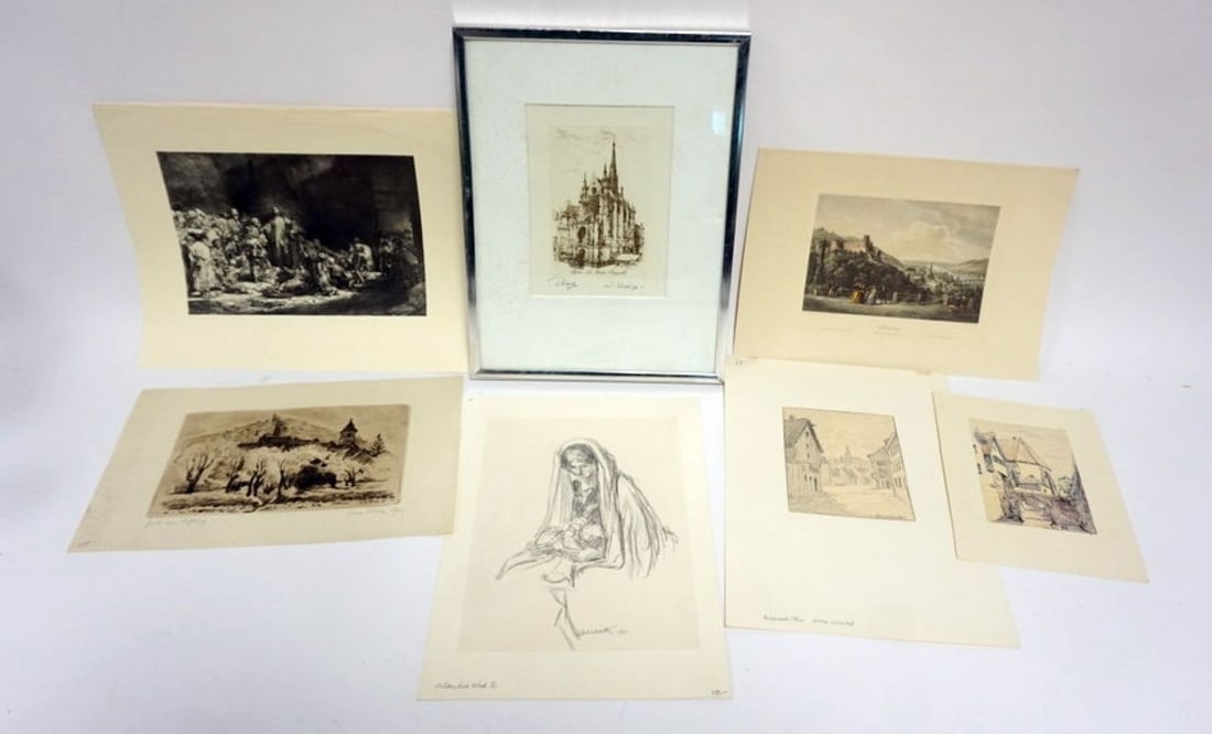 ASSORTED PRINTS, DRAWINGS, ETC. (1 of 9)