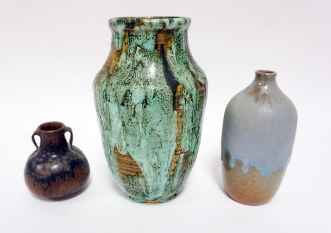ASSORTED DRIP GLAZE VASES (1 of 5)