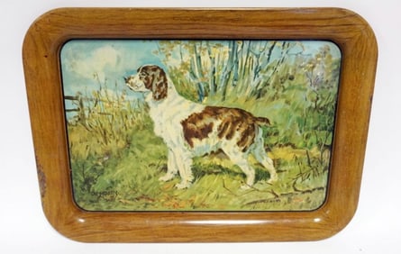 VINTAGE TRAY SIGN AND DATED