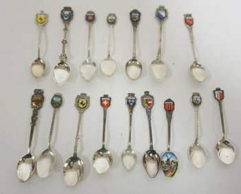 800 SILVER ENAMELED SPOONS