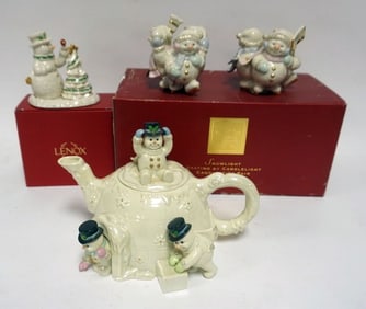LENOX SNOWMEN CHRISTMAS DECORATIONS