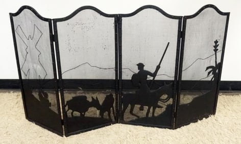 IRON AND METAL FIRE SCREEN
