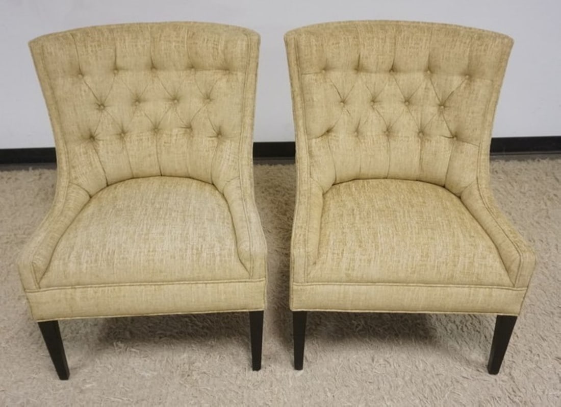 PAIR OF CENTURY TUFTED BACK LOUNGE CHAIRS (1 of 6)
