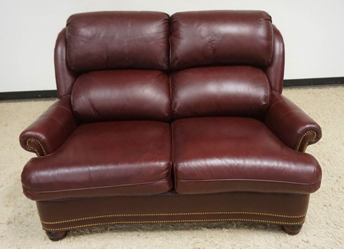 HANCOCK & MOORE LEATHER LOVE SEAT (1 of 7)