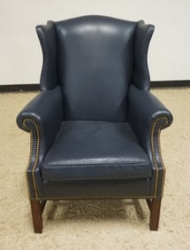 HANCOCK & MOORE LEATHER WING CHAIR