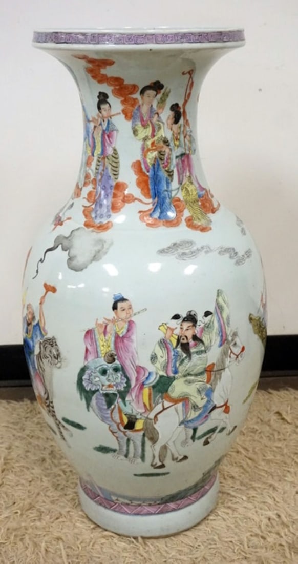 ASIAN PORCELAIN FLOOR URN
