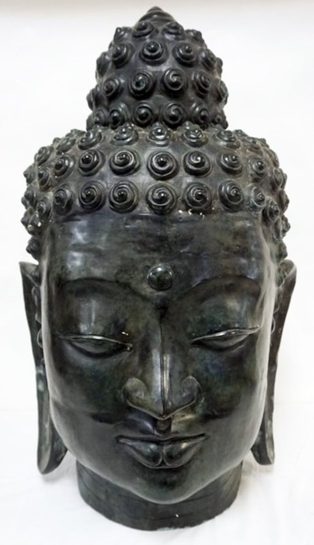 BRONZE HOLLOW BUDDHA HEAD (1 of 5)