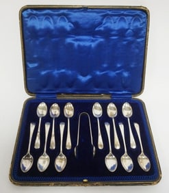 SILVER HALLMARKED SPOON, ETC