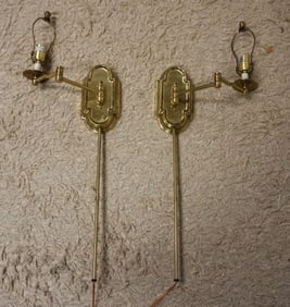BRASS WALL MOUNT SWING ARM LIGHTS
