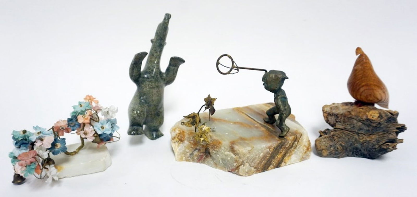 ASSORTED FIGURES WITH SIGNED ART SCULPTURE (1 of 3)