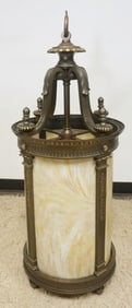 SLAG GLASS HANGING LIGHT FIXTURE