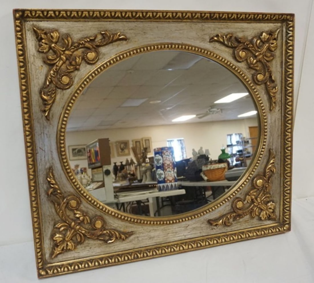 SILVER AND GILT FINISHED MIRROR (1 of 3)