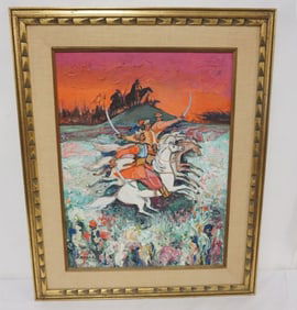 E KOZAK OIL PAINTING