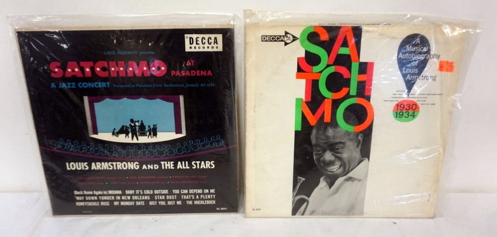VINTAGE VINYL RECORD ALBUMS: VINTAGE VINYL RECORD SATCHMO, LOUIS ARMSTRONG ALBUMS, ASSORTED LPS