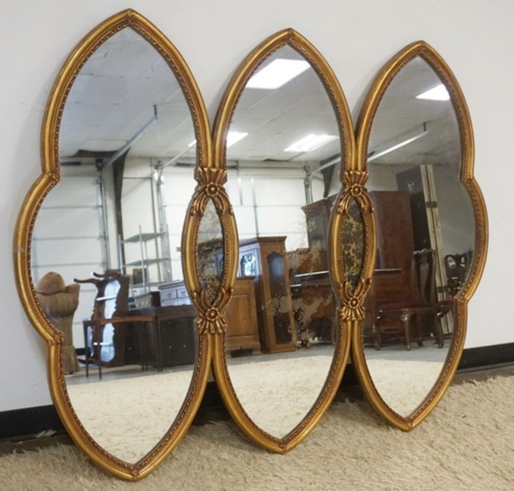 CONTINETAL TRIPPLE DIAMOND SHAPE WALL MIRROR (1 of 2)