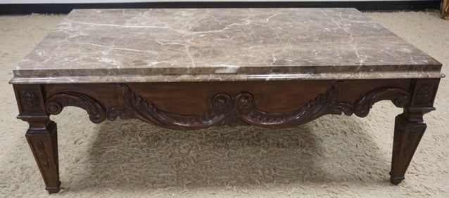 MARBLE TOP COCKTAIL TABLE