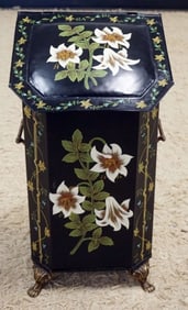 ANTIQUE TIN KINDLING BOX