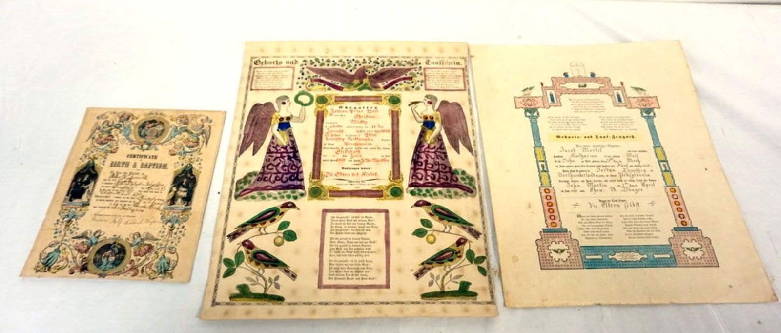 ASSORTED FRAKTUR AND BIRTH CERTIFICATES (1 of 4)