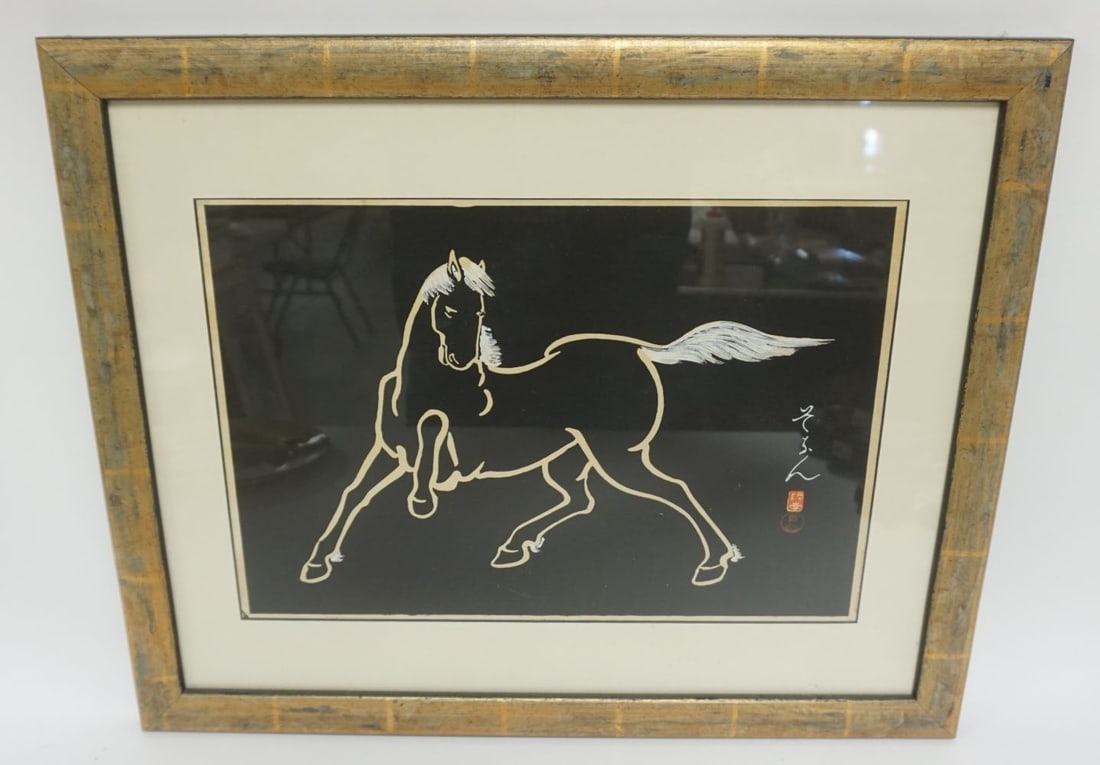 WOODBLOCK PRINT SIGNED (1 of 2)