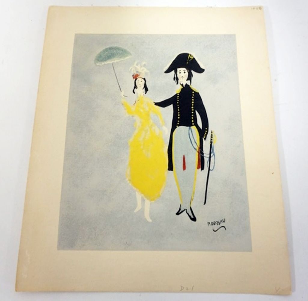 PAUL LUCIEN DESSAU PRINT: PAUL LUCIEN DESSAU PRINT, APPROXIMATELY 11 IN X 13 1/4 IN OVERALL