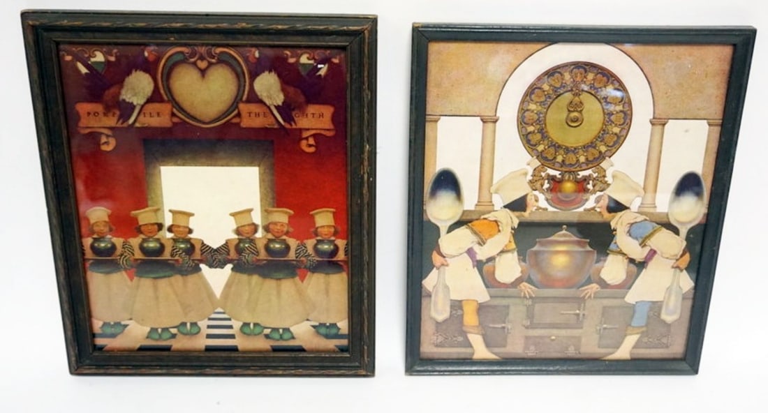 MAXFIELD PARISH PRINTS: 2 MAXFIELD PARISH PRINTS, EACH APPROXIMATELY 11 IN X 13 IN OVERALL