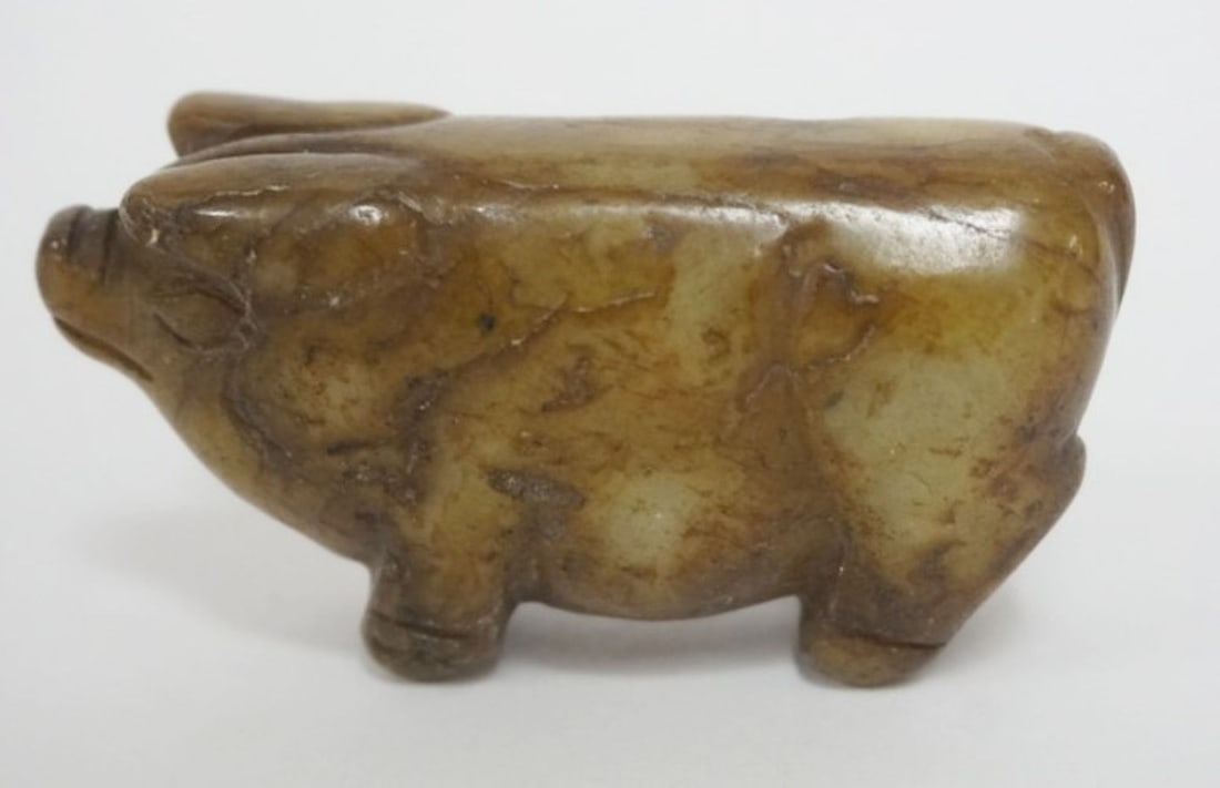 ASIAN CARVED STONE PIG (1 of 4)