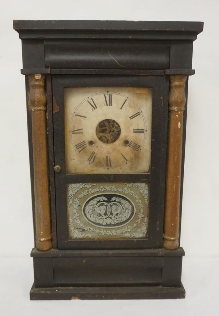 ANTIQUE SHELF CLOCK (1 of 4)