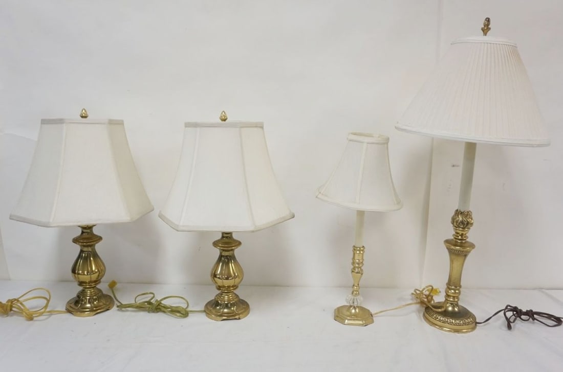 GROUP OF BRASS TABLE LAMPS (1 of 1)