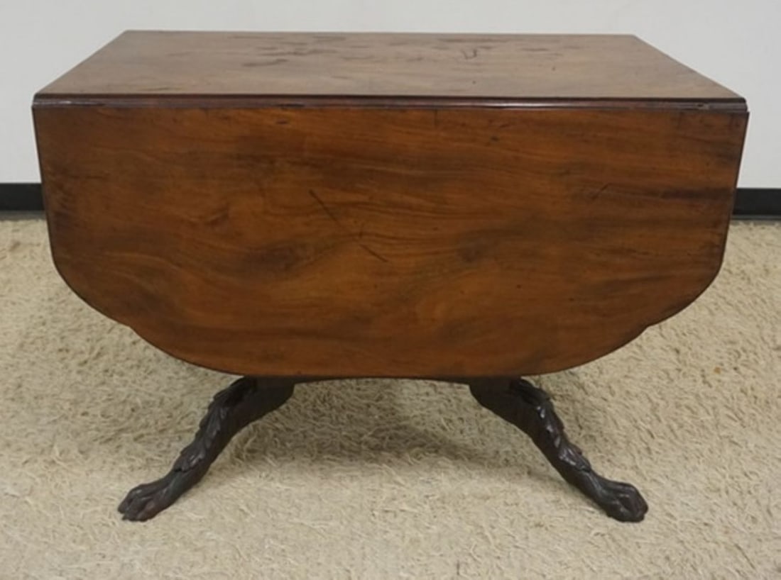 ANTIQUE ROSEWOOD DROP LEAF TABLE (1 of 7)