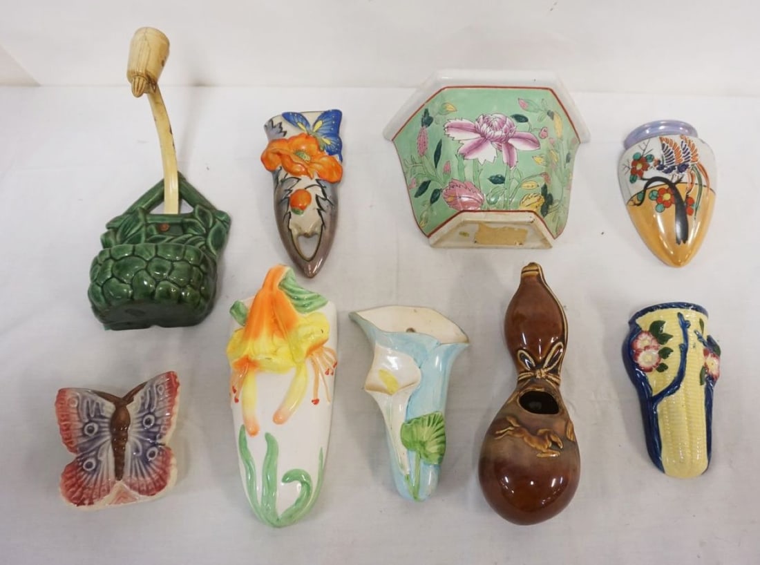 GROUP OF ASSORTED WALL POCKETS (1 of 3)