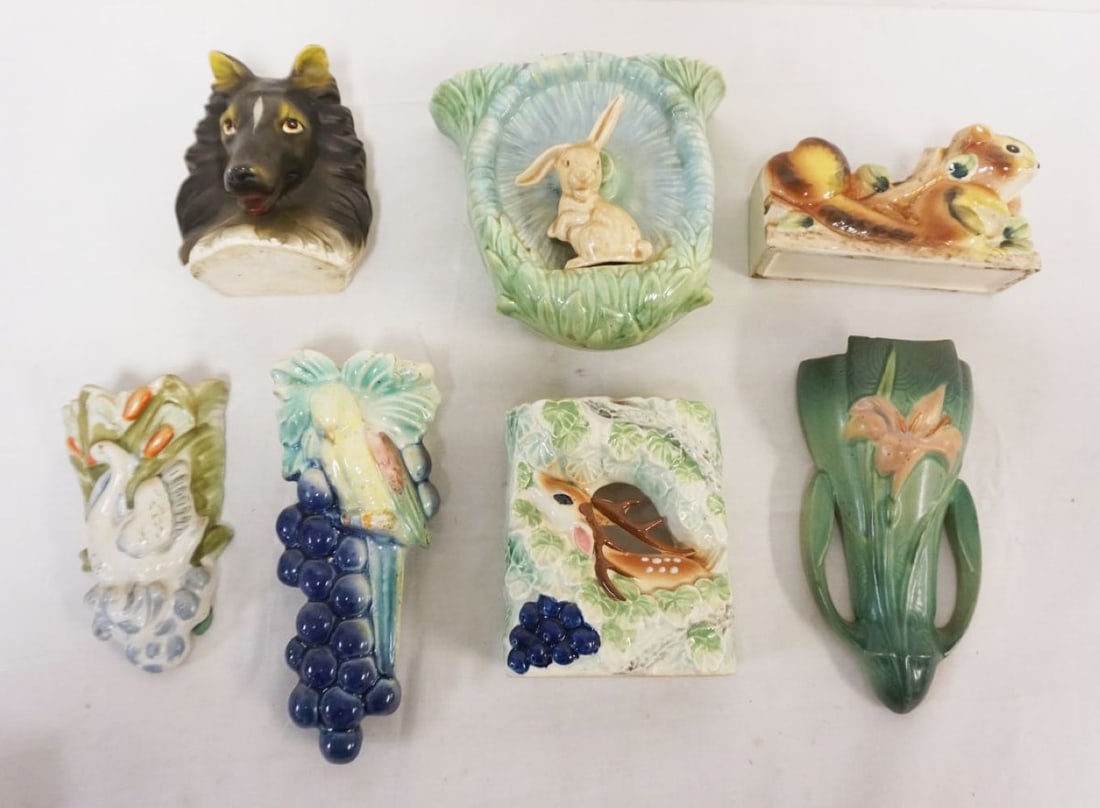 GROUP OF ASSORTED WALL POCKETS (1 of 3)