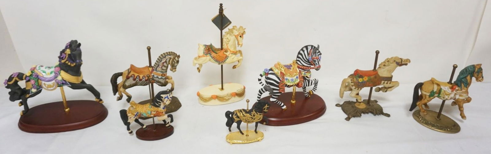 GROUP OF ASSORTED MINIATURE CAROUSEL HORSES (1 of 3)