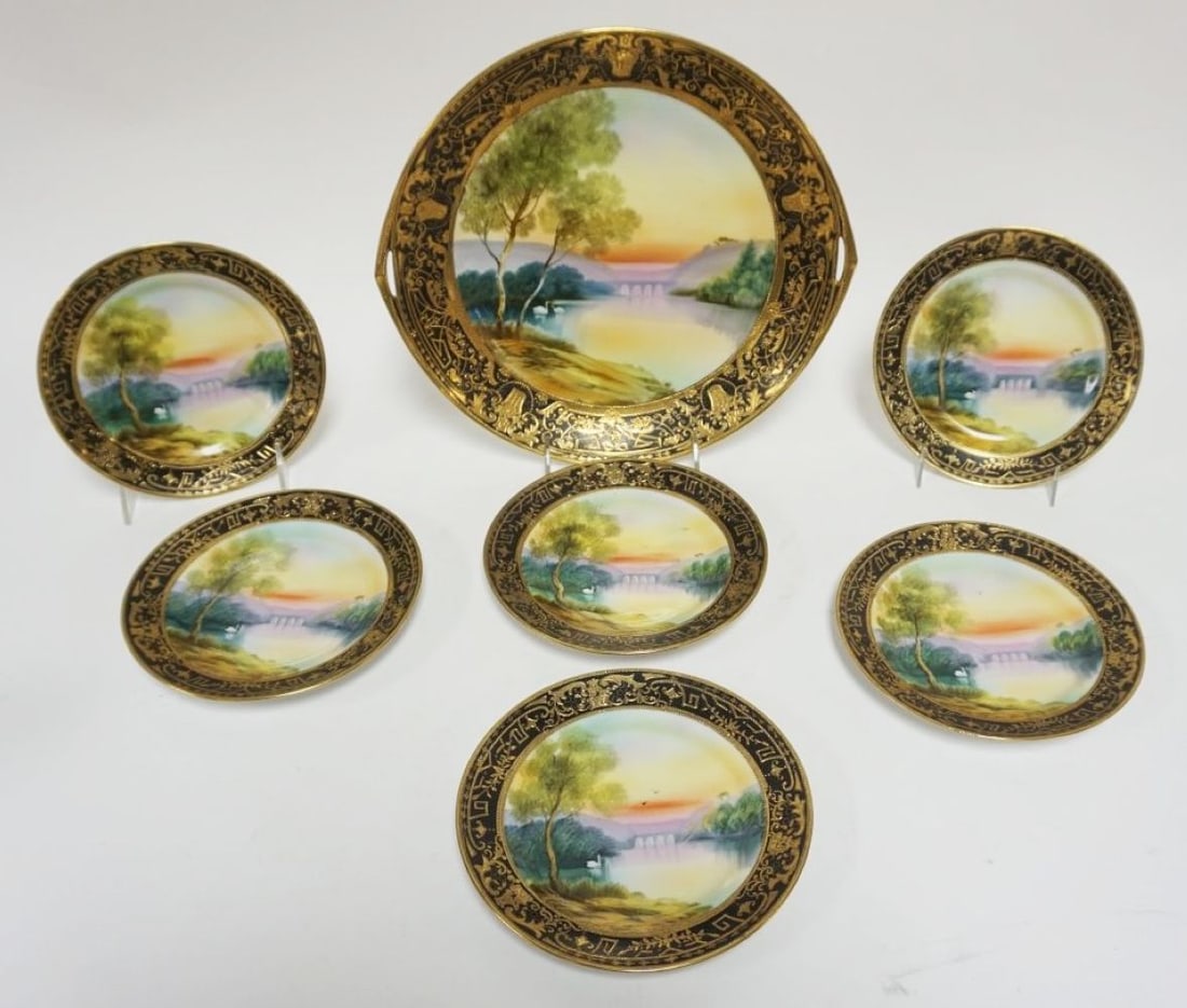 HAND PAINTED NIPPON DESSERT SET (1 of 4)