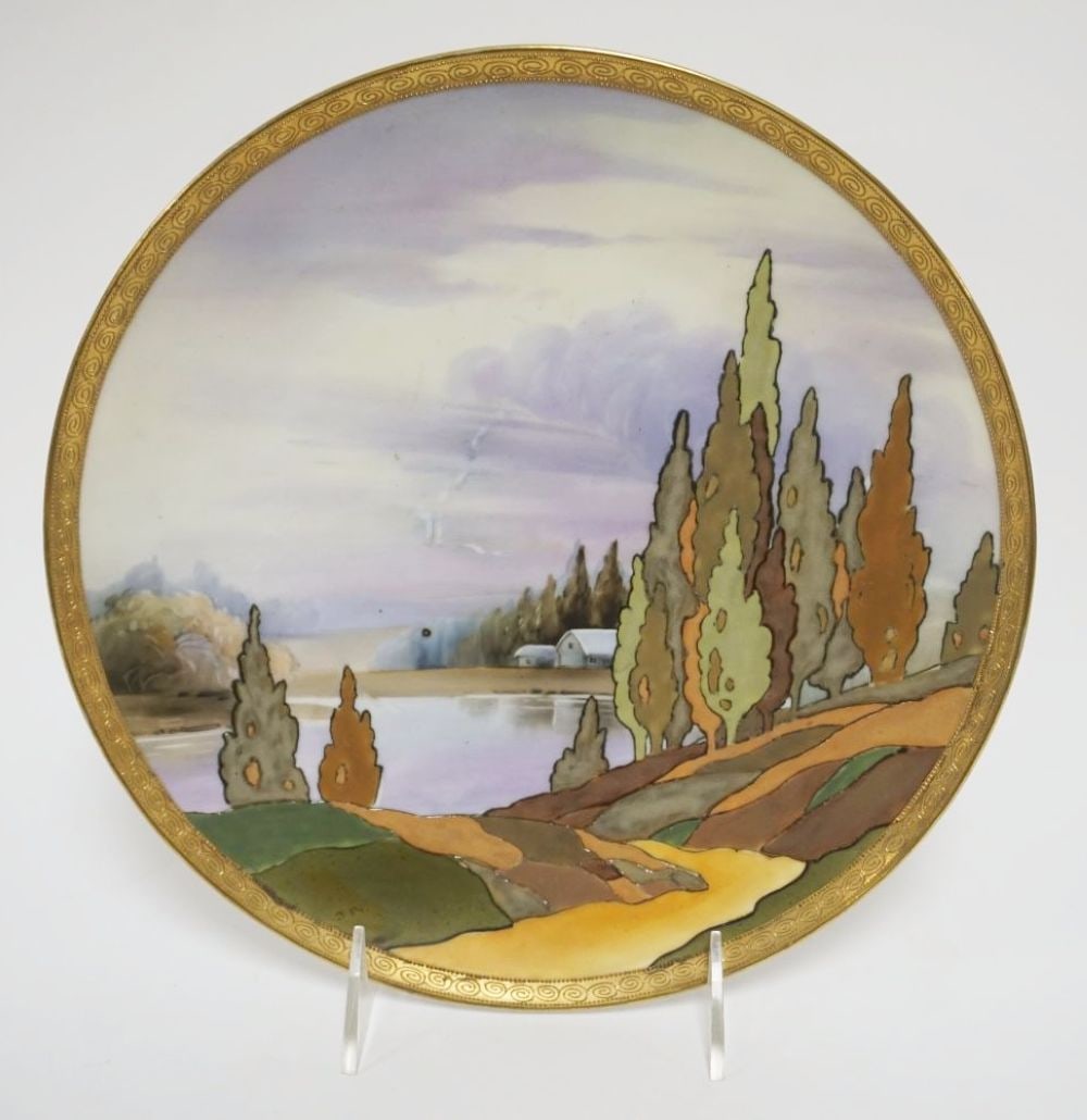 HAND PAINTED NIPPON WALL PLATE (1 of 3)