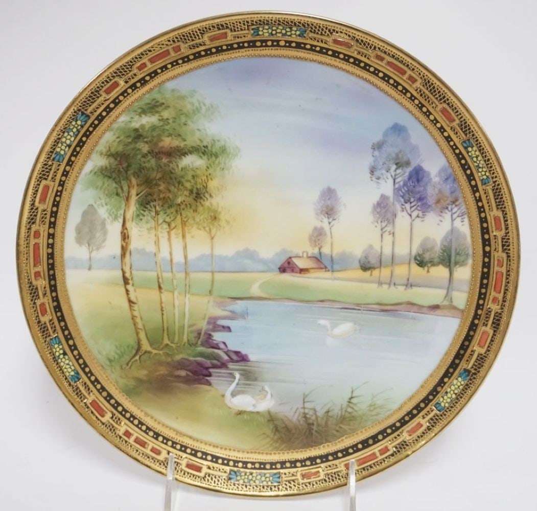 HAND PAINTED NIPPON WALL PLATE (1 of 3)