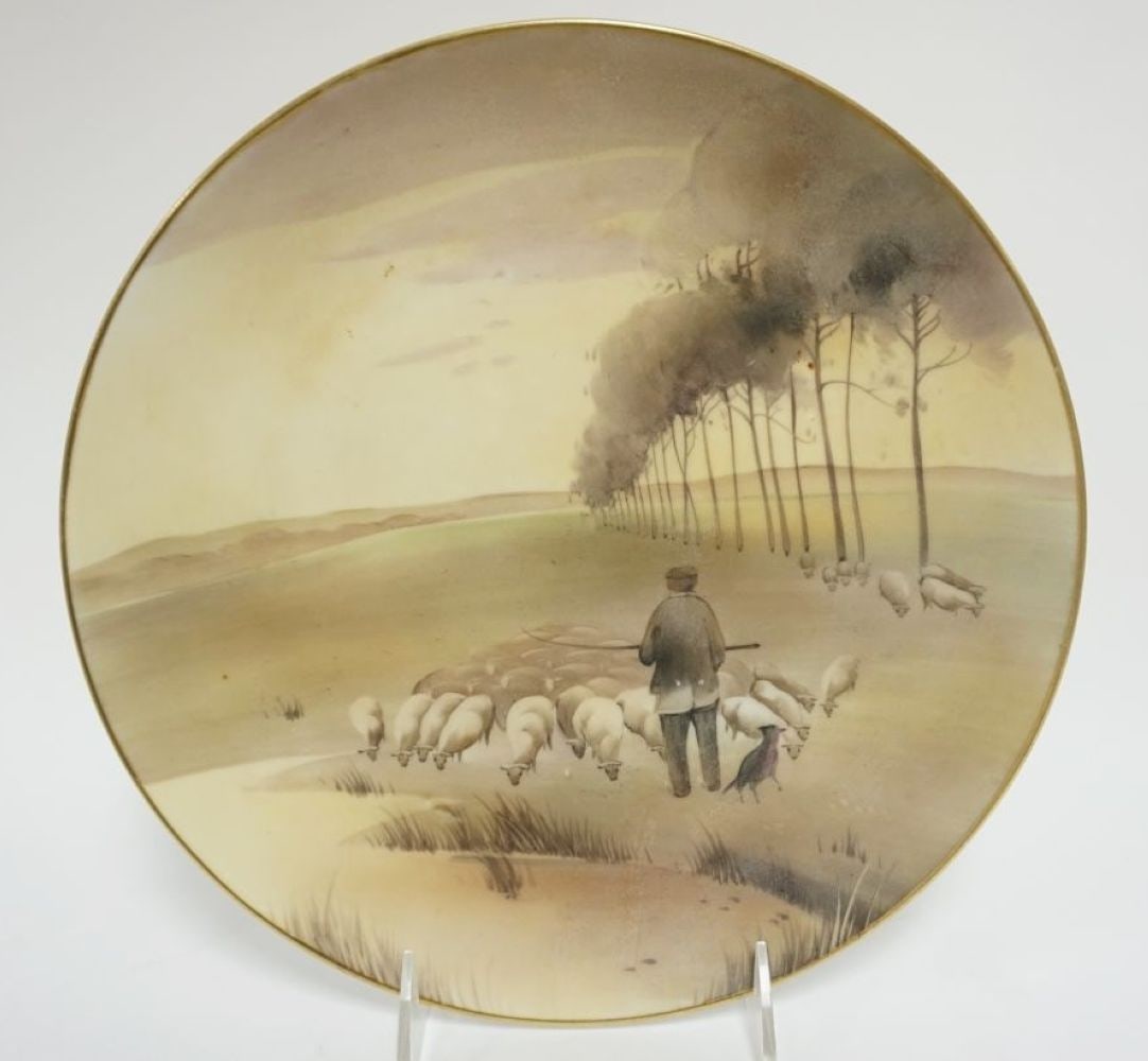 HAND PAINTED NIPPON WALL PLATE (1 of 3)