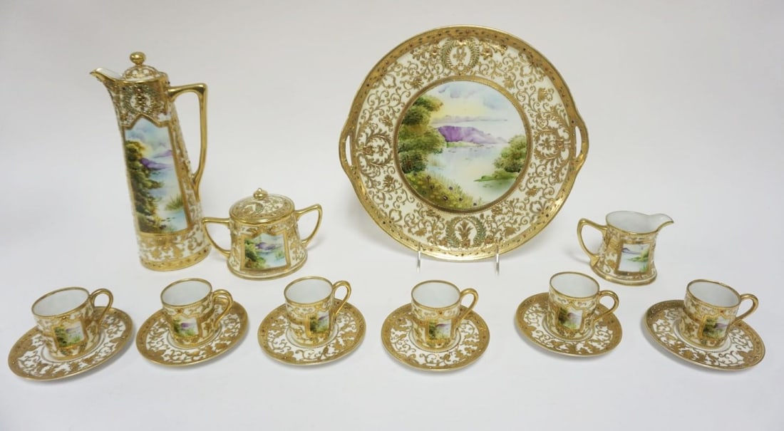 HAND PAINTED NIPPON CHOCOLATE SET (1 of 10)