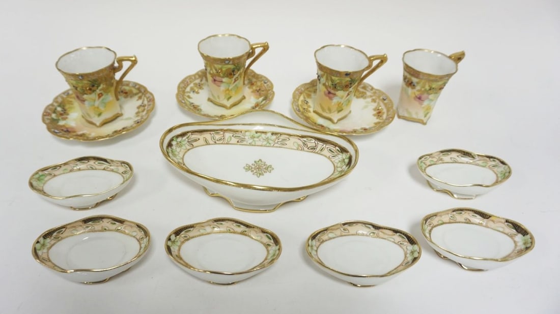 GROUP OF ASSORTED HAND PAINTED NIPPON (1 of 4)