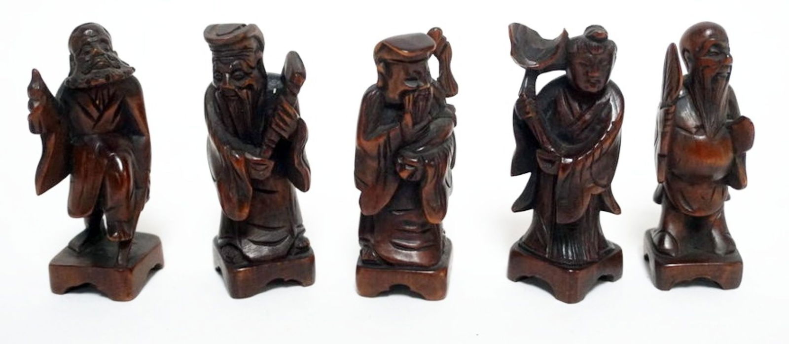 ASSORTED CARVED ASIAN FIGURES (1 of 4)