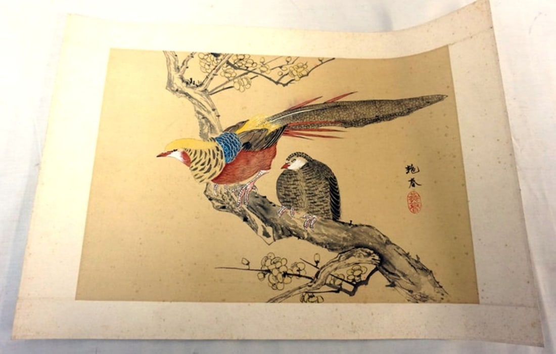 ASIAN PAINTING ON SILK (1 of 2)