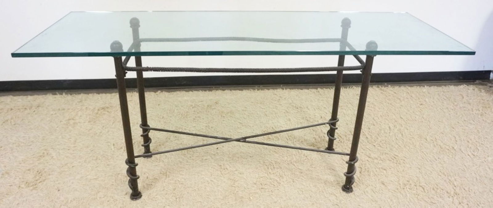 METAL BASE CONSOLE TABLE (1 of 3)