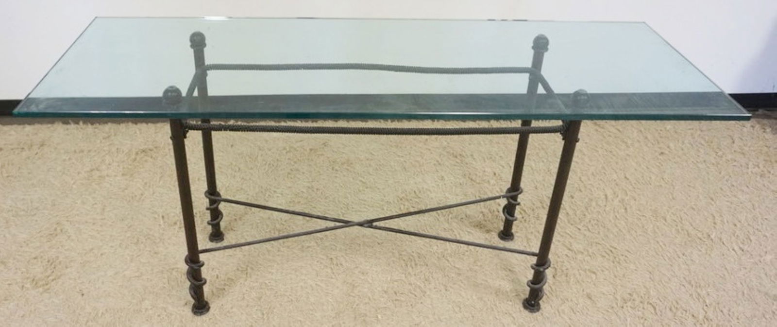 METAL BASE CONSOLE TABLE - 2