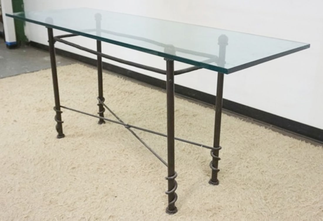 METAL BASE CONSOLE TABLE - 3