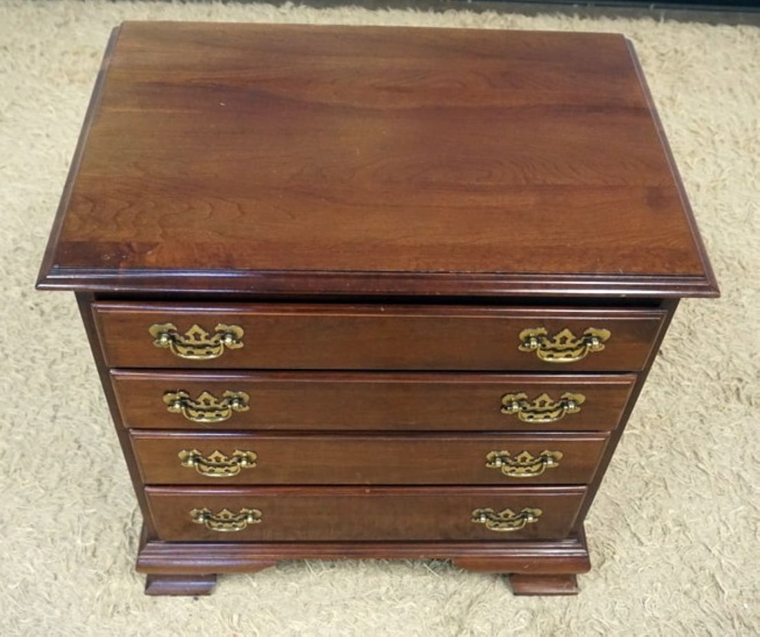 ETHAN ALLEN SOLID CHERRY MINIATURE CHEST - 2