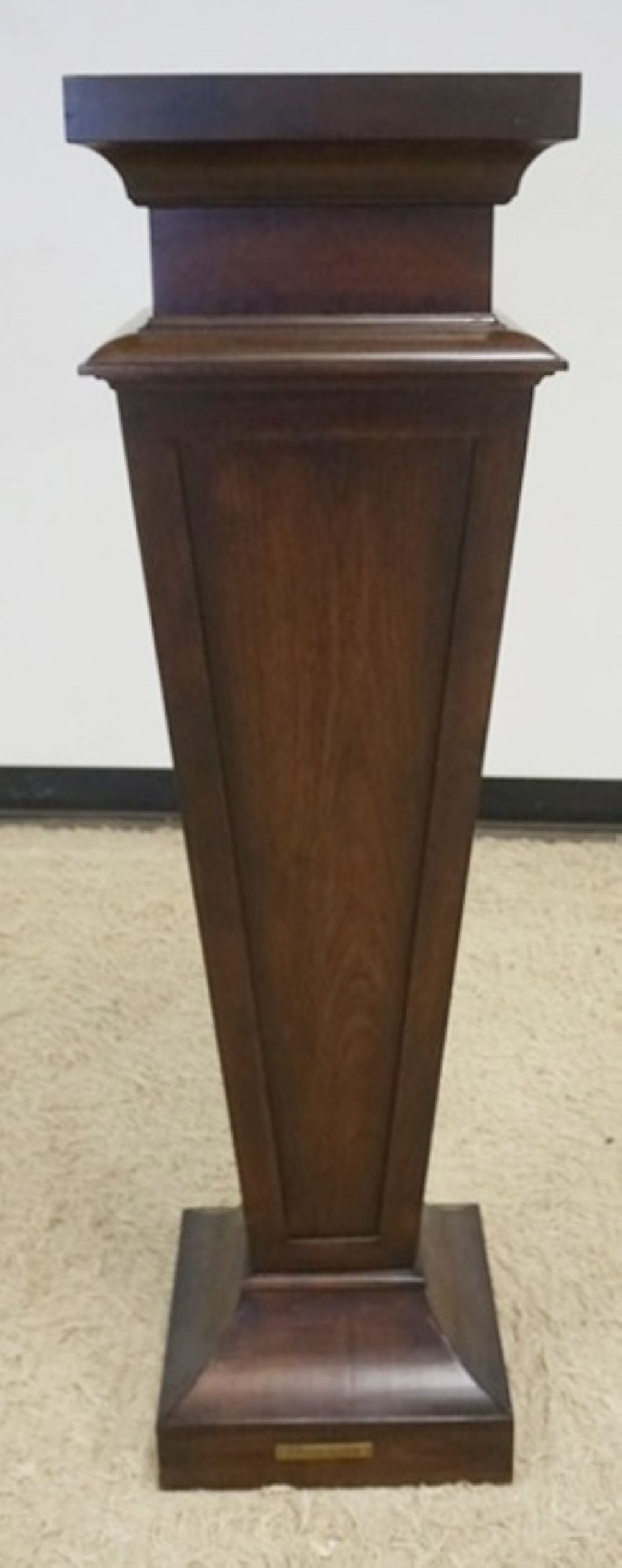 ETHAN ALLEN PEDISTAL: ETHAN ALLEN PEDISTAL, APPROXINATELY 15 IN SQ X 48 IN H