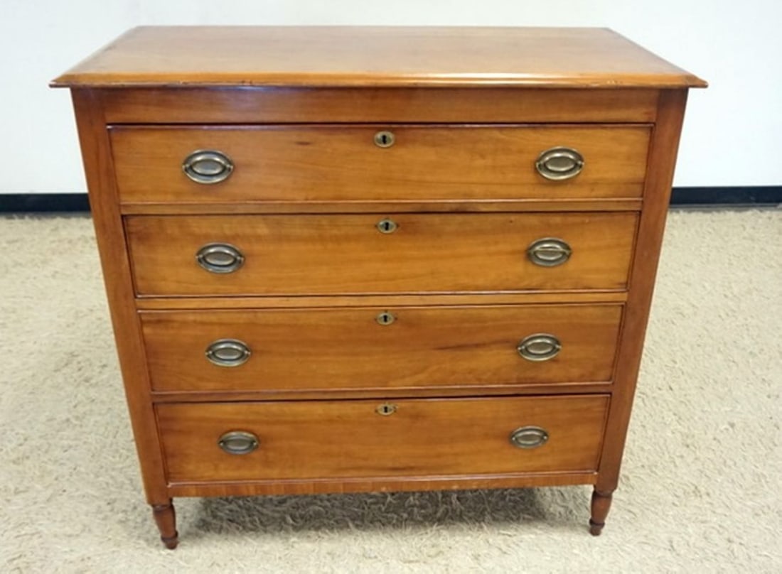 ANTIQUE SHERATON CHERRY CHEST (1 of 4)