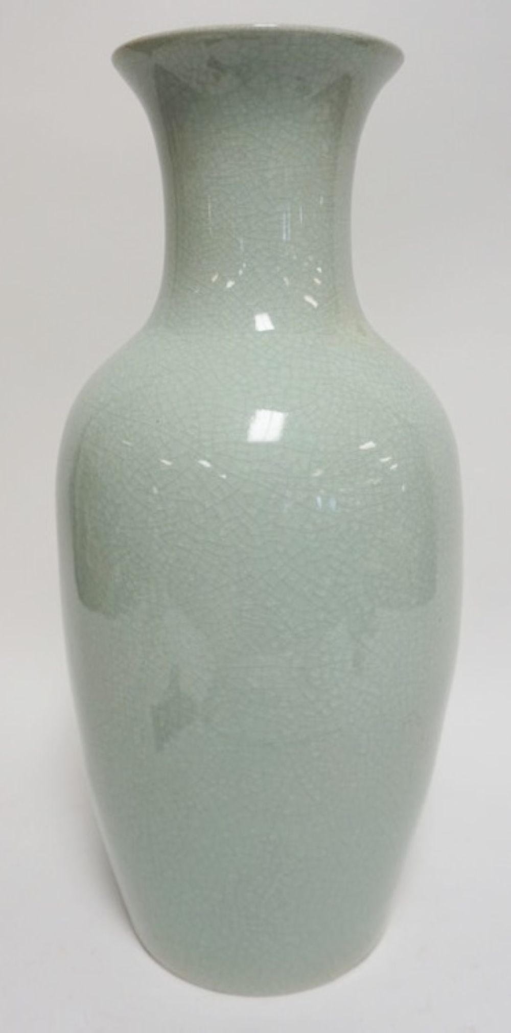 CELADON FINISHED ASIAN VASE (1 of 3)