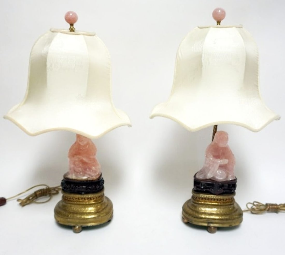 PAIR ASIAN TABLE LAMPS (1 of 4)
