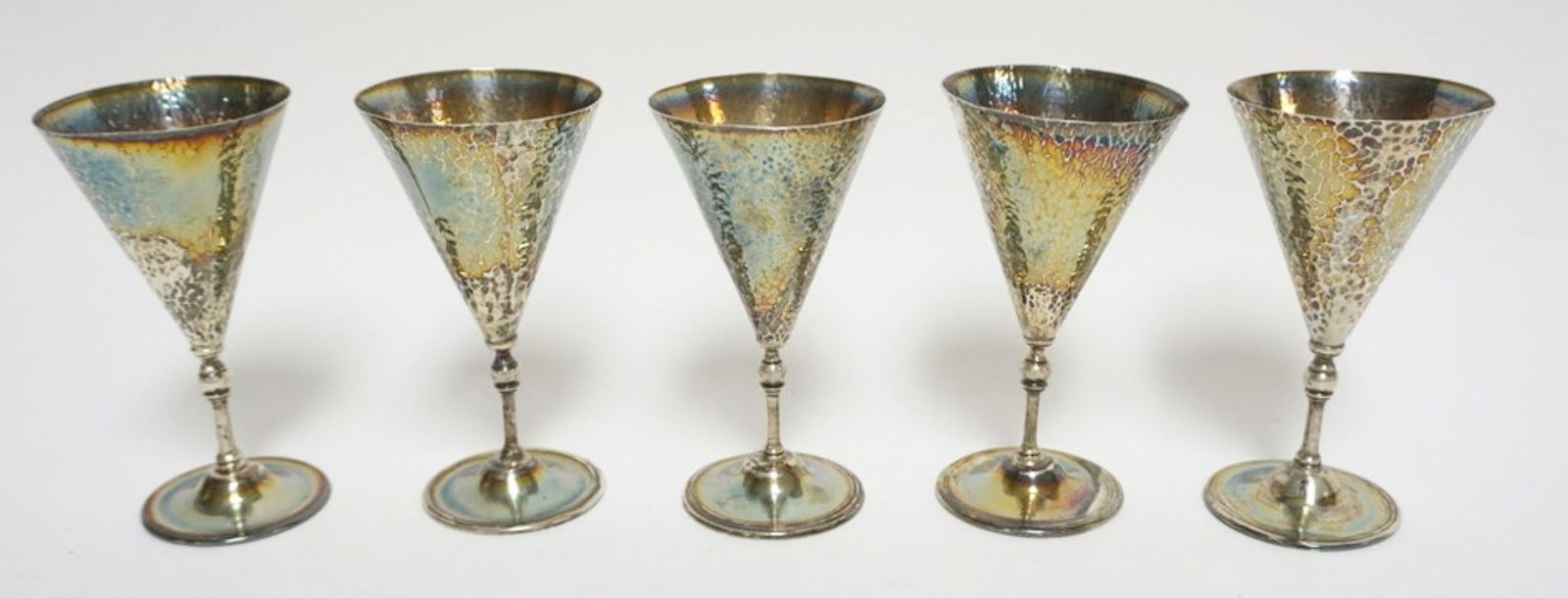 900 SILVER WINE GLASSES: 900 SILVER WINE GLASSES, 14.0 OZT